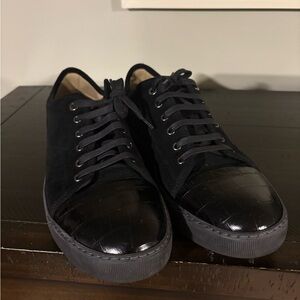 Lanvin Black Leather Men's Sneakers